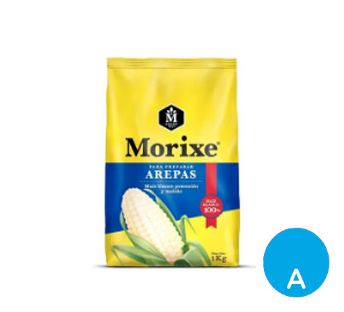 Harina de maíz para arepas Morixe x 1 kg